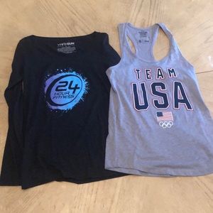 Long sleeve and Tank top workout tops